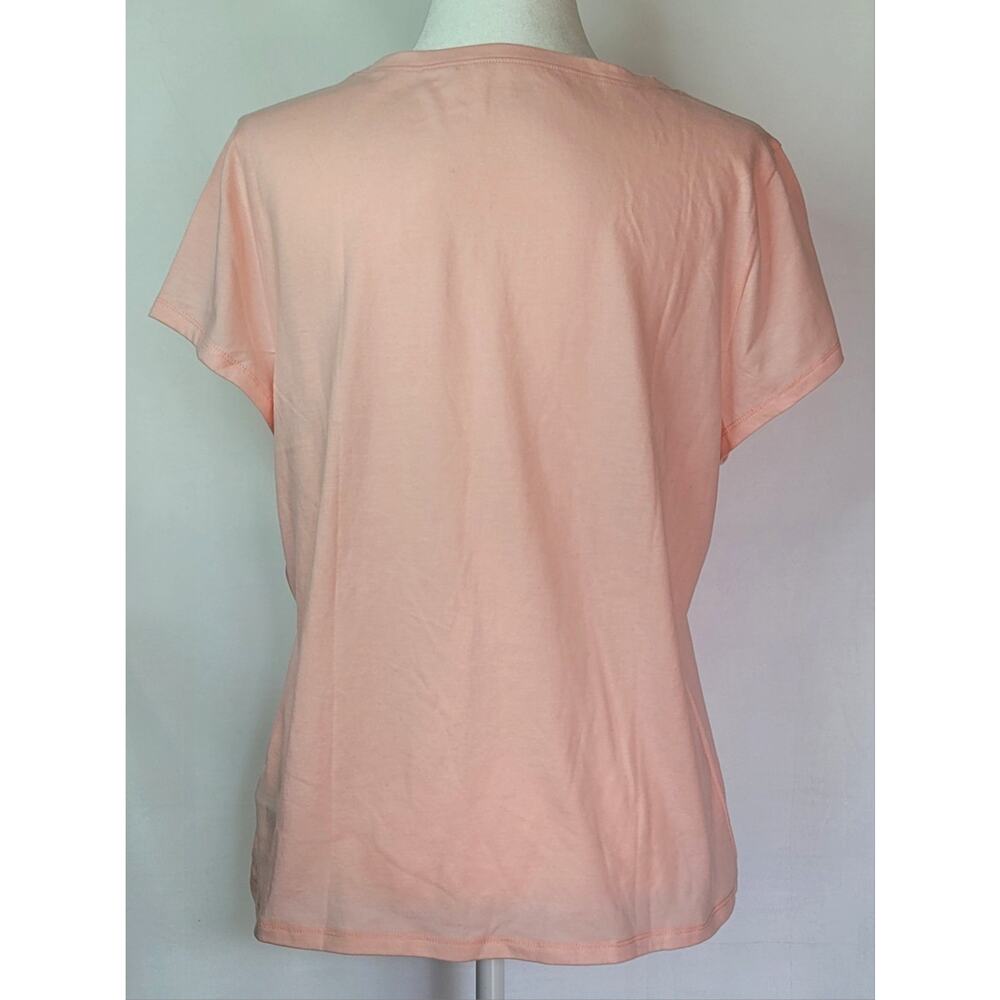 2/$15 NWT NOBO No Boundaries Coral Whisper Scoop Neck Short Sleeve Top Size 2XL - Picture 3 of 14